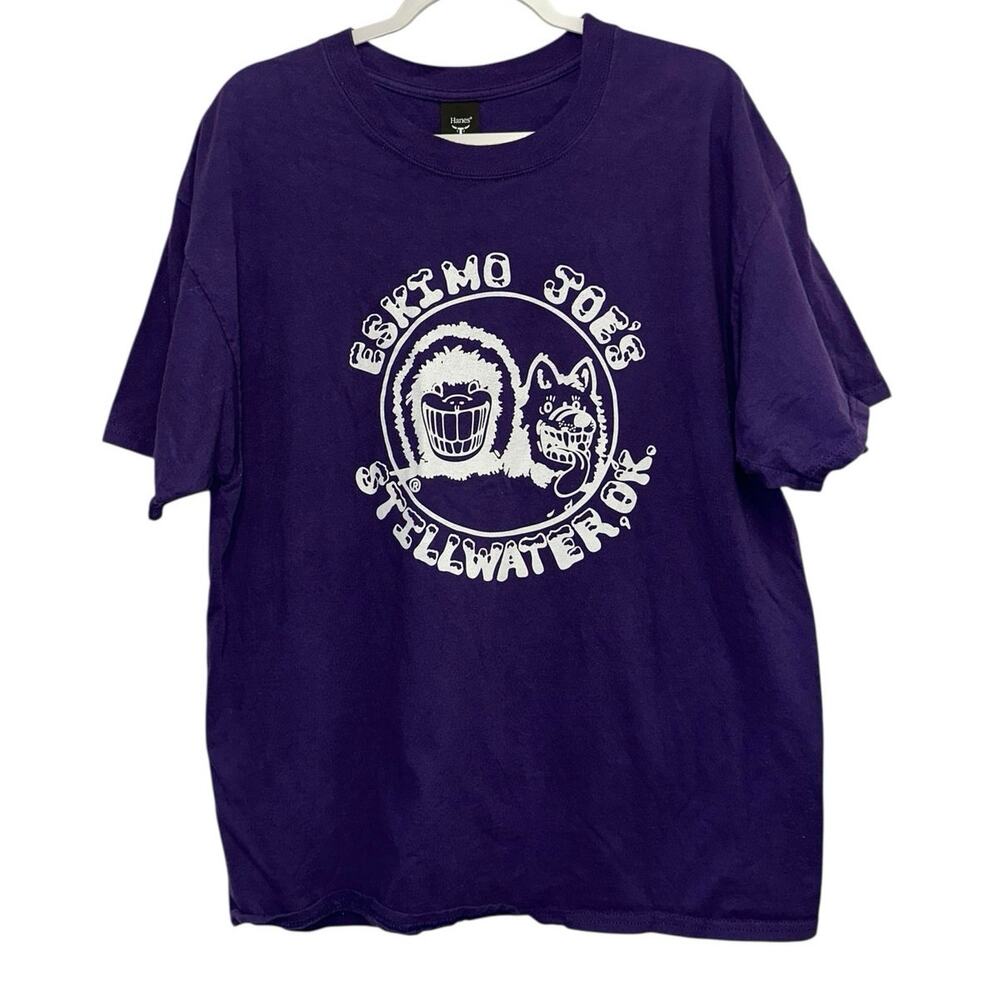 Eskimo Joe's Stillwater OK Purple Graphic T-Shirt XL Vintage Style College Tee